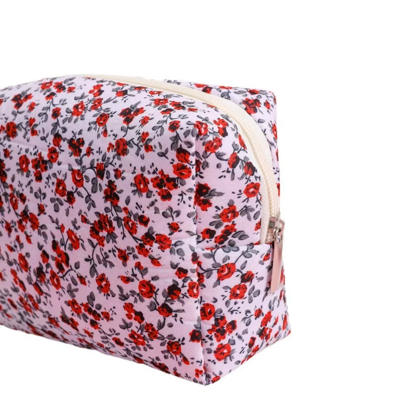 Women Makeup Organizer Female Toiletry Kit Bag Make up Case Storage Pouch Lady Flower Cosmetic Brush Organizer Bag for Travel