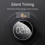 Magnetic Kitchen Timer Rotation Countdown Digital Timer Alarm Cooking Timer Clock Study Baking Reminder Stopwatch Clock