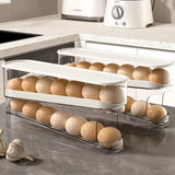 Slide Egg Carton – Double Automatic Egg Roller Storage Holder for Fridge Door & Kitchen Countertop