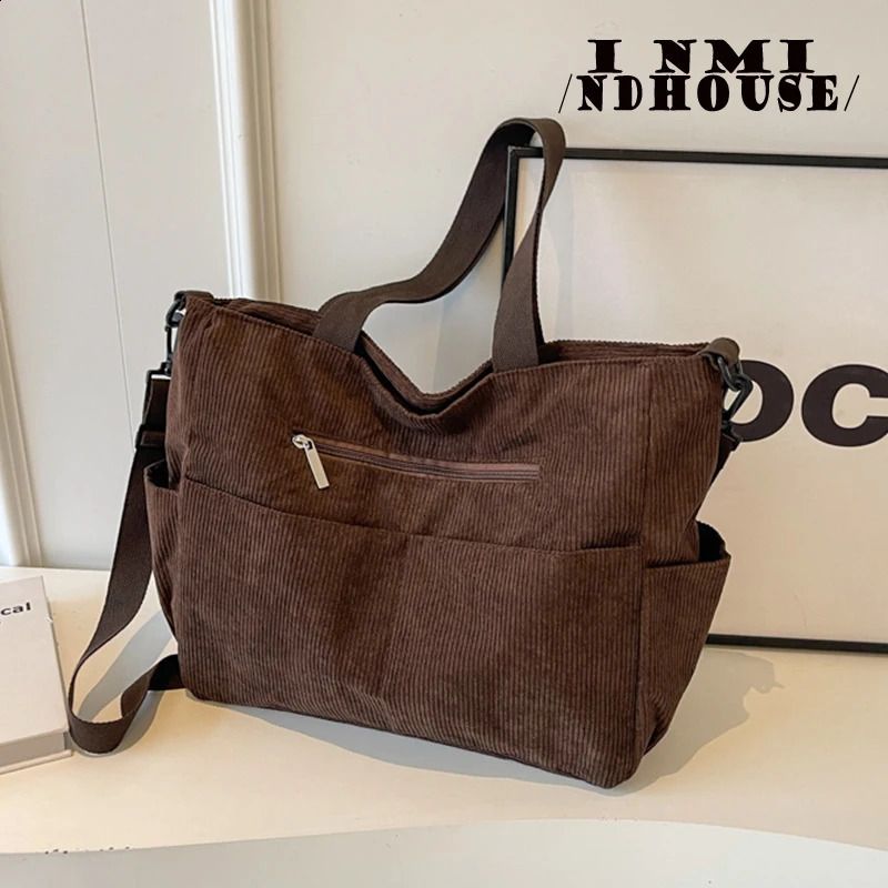 Fallow Fashion Large Capacity Canvas Tote Bags for Work Commuting Carrying Bag College Style Student Outfit Book Shoulder Bag 240821
