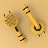 Pumpkin Cat Grooming Brush – Self-Cleaning Comb for Pets, Removes Loose Hair, Undercoat & Tangles