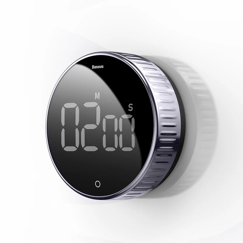 Magnetic Kitchen Timer Rotation Countdown Digital Timer Alarm Cooking Timer Clock Study Baking Reminder Stopwatch Clock