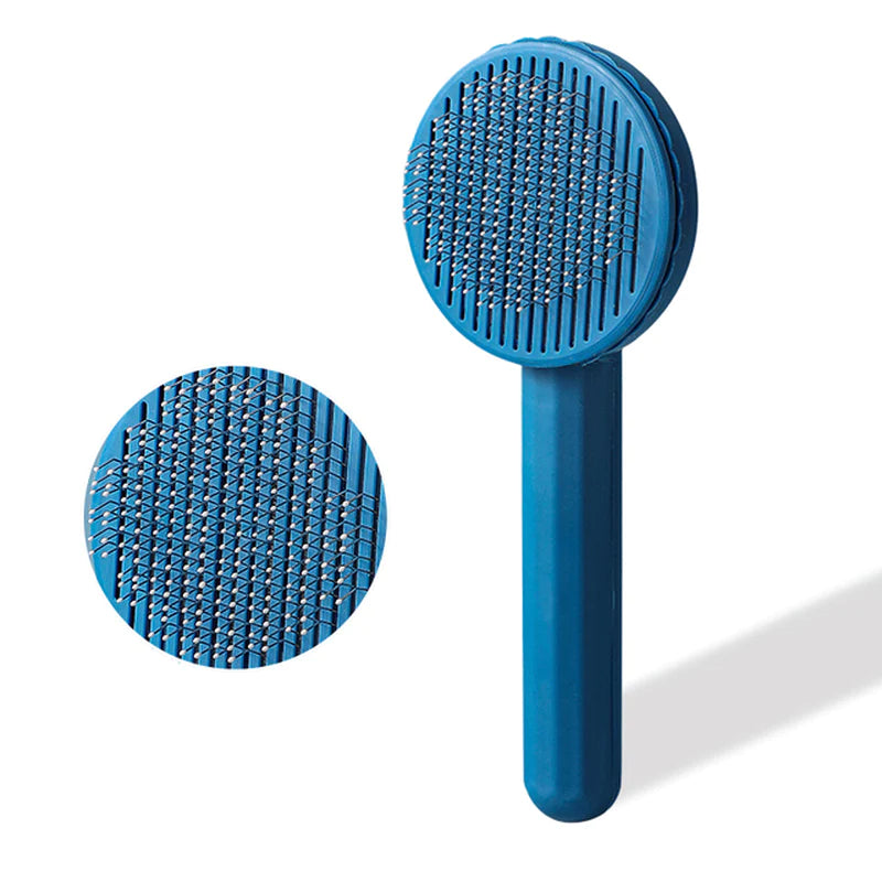 Pumpkin Cat Grooming Brush – Self-Cleaning Comb for Pets, Removes Loose Hair, Undercoat & Tangles