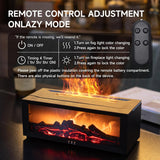 Fireplace Flame Air Diffuser Humidifier,7 Colors Aromatherapy Essential Oil Diffuser,Ultrasonic Aroma Humidifier with Timer for Home,Bedroom,Office,Yoga (Blackb, L)