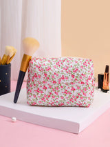 Women Makeup Organizer Female Toiletry Kit Bag Make up Case Storage Pouch Lady Flower Cosmetic Brush Organizer Bag for Travel