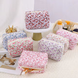 Women Makeup Organizer Female Toiletry Kit Bag Make up Case Storage Pouch Lady Flower Cosmetic Brush Organizer Bag for Travel