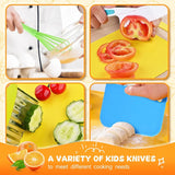 17PCS Kids Cooking Set – Kitchen Toys with Safe Knives & DIY Plastic Accessories for Toddlers