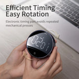 Magnetic Kitchen Timer Rotation Countdown Digital Timer Alarm Cooking Timer Clock Study Baking Reminder Stopwatch Clock