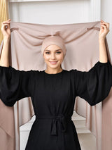 Newest Instant Chiffon Hijab with Magnetic Buckle Solid Color Woman Muslim Hijab Scarf Islamic Turban Fashion Headband Shawl