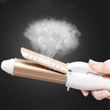 3 in 1 Gold Ceramic Hair Curling Iron Hair Curler Professional Hair Styling Tools Hair Straightener Heated Roller Multifunction