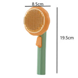 Pumpkin Cat Grooming Brush – Self-Cleaning Comb for Pets, Removes Loose Hair, Undercoat & Tangles