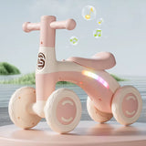 Anti-Tip Baby Balance Bike – 4-Wheel Silent Glider Walker for Toddlers Ages 1–3, Indoor & Outdoor