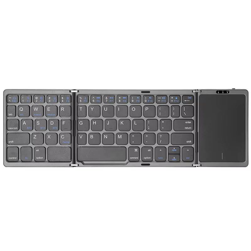 3Folding Keyboard Mini Wireless Keyboard Foldable Dual Bluetooth Keyboard with Touchpad for Windows Android IOS Ipad Phone