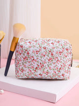 Women Makeup Organizer Female Toiletry Kit Bag Make up Case Storage Pouch Lady Flower Cosmetic Brush Organizer Bag for Travel