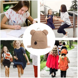 Plush Teddy Bear Kids Backpack – Cute Cartoon Small Bear Ear Bag, Gift for Children