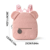 Plush Teddy Bear Kids Backpack – Cute Cartoon Small Bear Ear Bag, Gift for Children