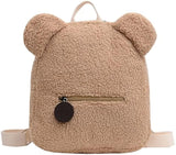 Plush Teddy Bear Kids Backpack – Cute Cartoon Small Bear Ear Bag, Gift for Children