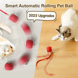 Rechargeable Cat Interactive Ball – Automatic Rolling Toy with Tail, Intelligent Mouse Simulation for Cats