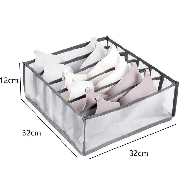 7-Grid Closet Organizer Box – Drawer Storage for Jeans, Socks & Pants