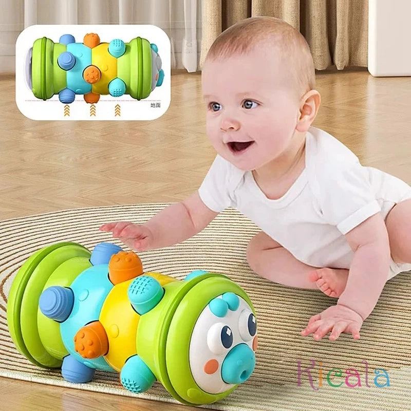 Baby Crawling Roller Toy – Infant Tummy Time Fitness & Sensory Development Activity Toy for 0–12 Months