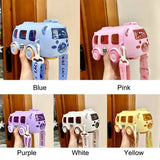 "Cartoon Bus Straw Cup – Large Capacity Kids Water Bottle with Bounce Straw"