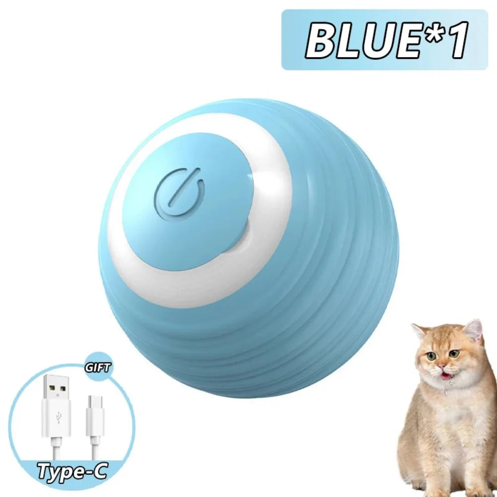 Rechargeable Cat Interactive Ball – Automatic Rolling Toy with Tail, Intelligent Mouse Simulation for Cats