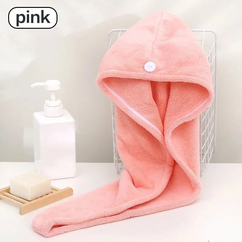 Microfiber Hair Towel Wrap – Super Absorbent Quick-Dry Hair Turban