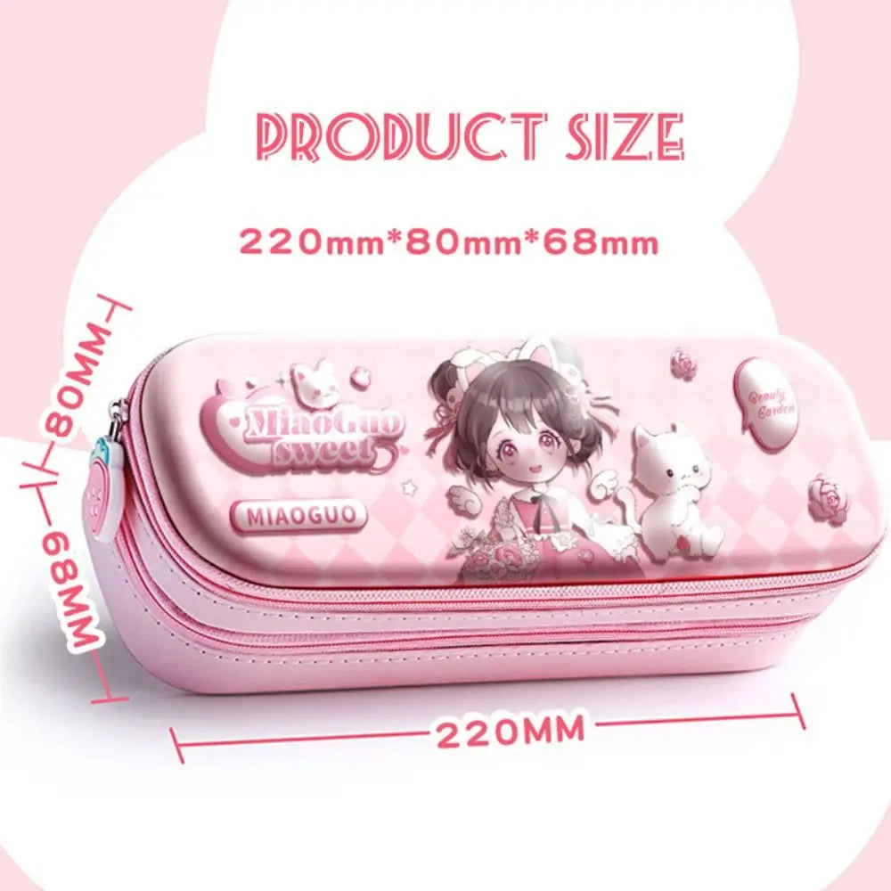 Multifunctional 3D Pencil Case Double Layer Pen Box Waterproof  Pen Bag Gift