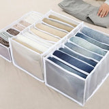 7-Grid Closet Organizer Box – Drawer Storage for Jeans, Socks & Pants