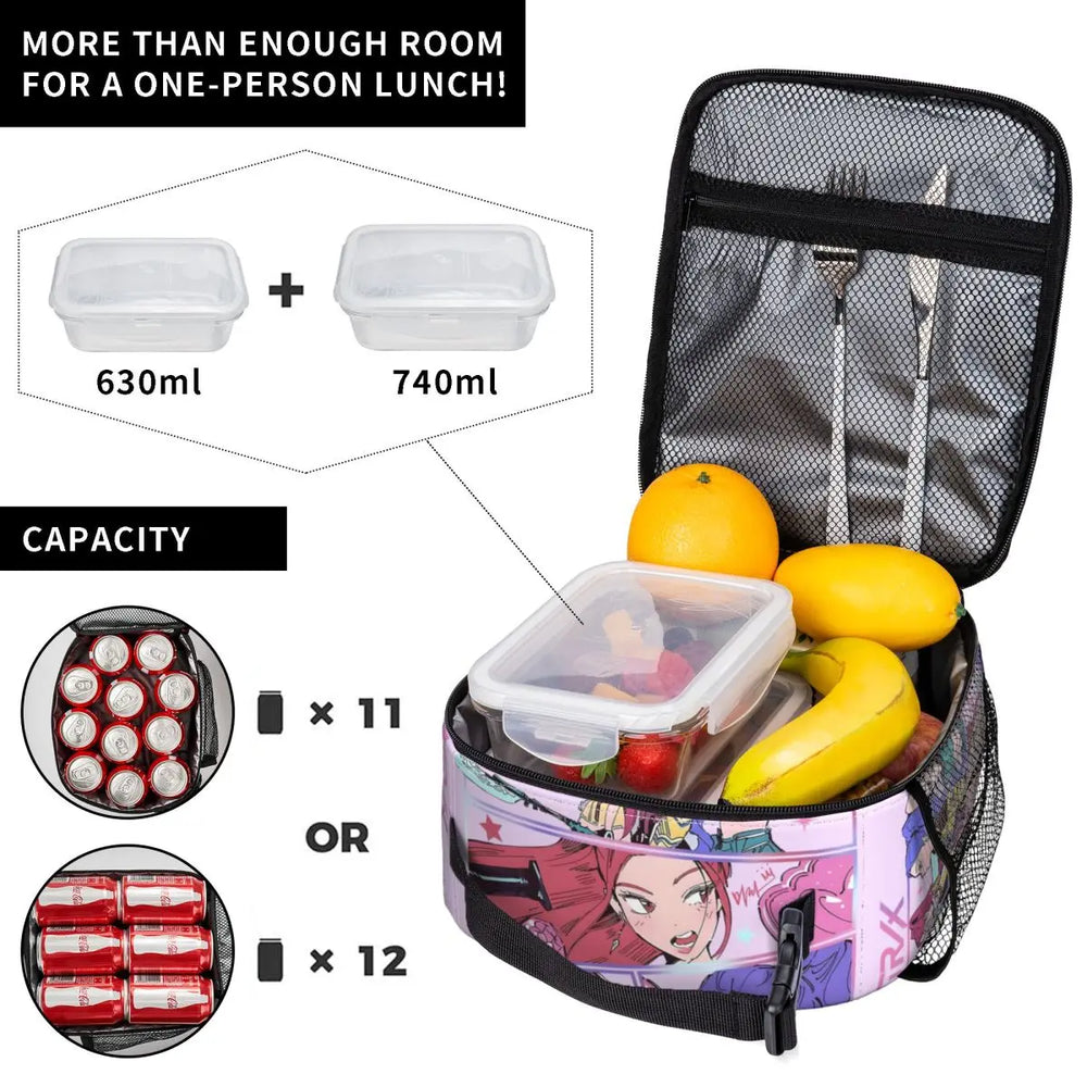 Huntrix K-Pop Lunch Bag – Cute Portable Cooler Tote for Kids