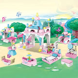 6-In-1 Girls Castle Building Block Kit - Create Unique Structures with Deformable Combinations Compatible