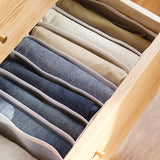 7-Grid Closet Organizer Box – Drawer Storage for Jeans, Socks & Pants