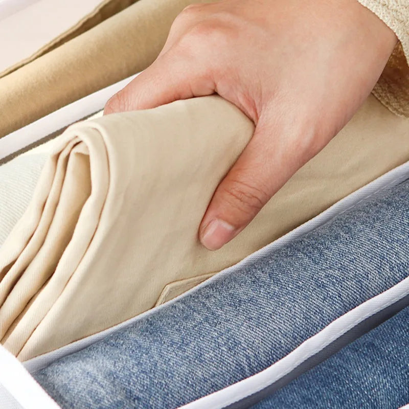 7-Grid Closet Organizer Box – Drawer Storage for Jeans, Socks & Pants