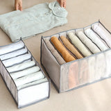 7-Grid Closet Organizer Box – Drawer Storage for Jeans, Socks & Pants