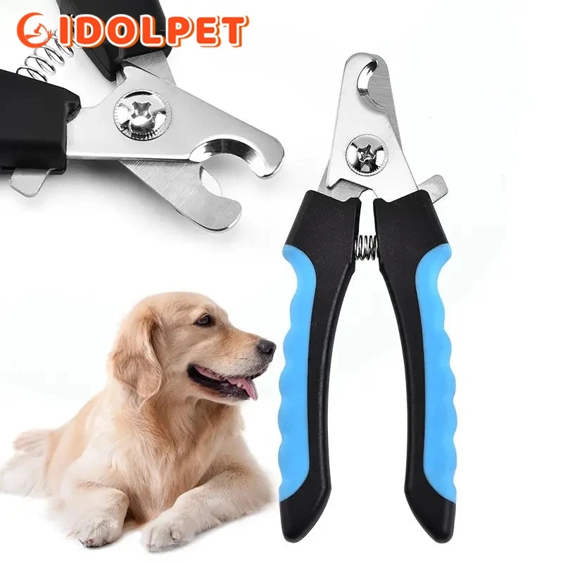 “Professional Pet Nail Clippers with Safety Guard – Stainless Steel Dog & Cat Grooming Scissors”