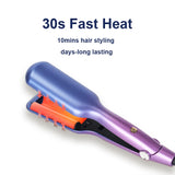 0.6" Triple Barrel Hair Waver – Ceramic Beach Waves Curling Iron with 5 Heat Settings
