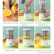 Wireless Juicer Automatic Orange Lemon Juicer USB Charge Juice Separator Portable Fruit Extractor Squeezer Pressure Juicers