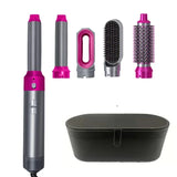 5-in-1 Hair Dryer & Hot Comb Set – Professional Curler, Straightener & Styling Tool