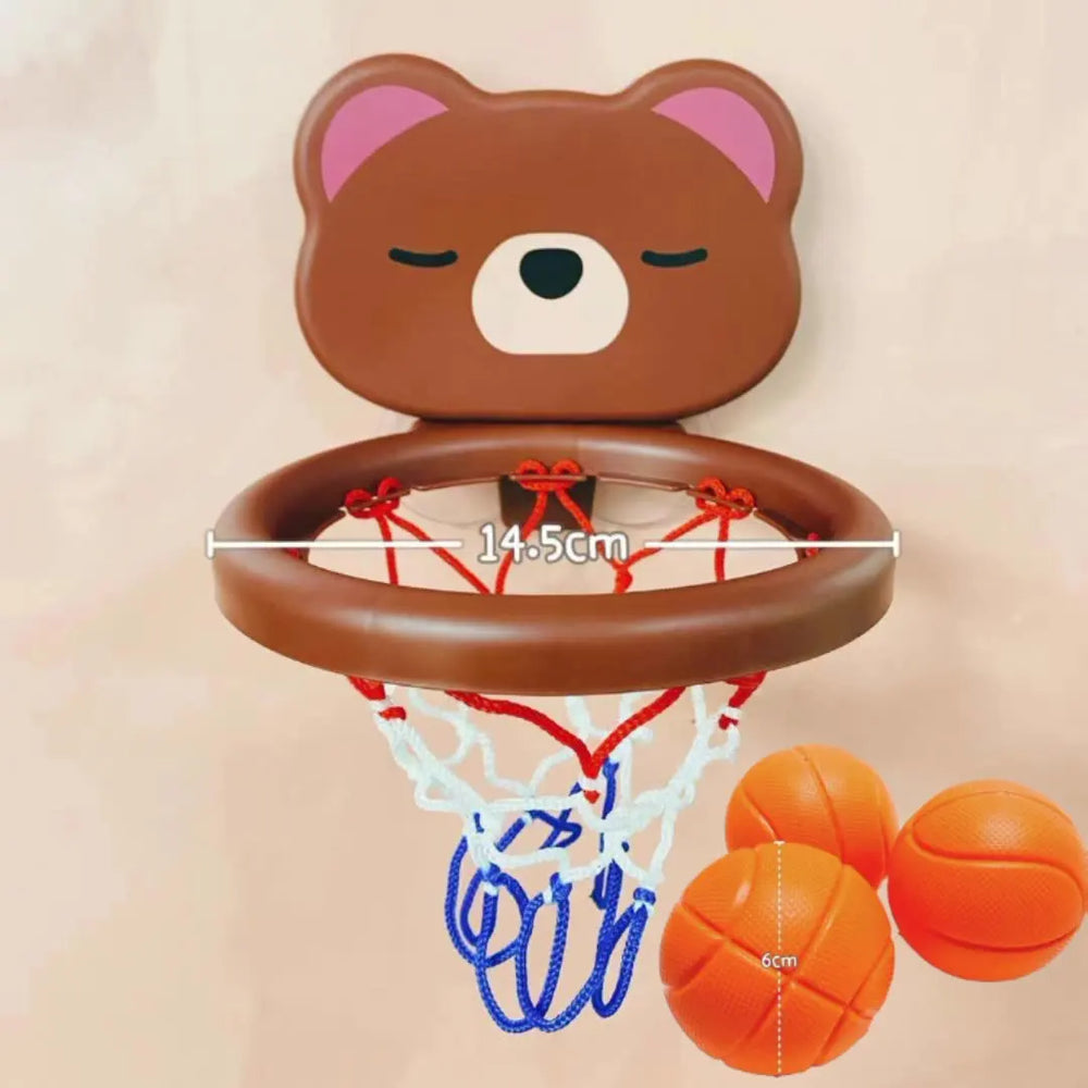 Baby Bath Basketball Toy – Toddler Bathtub Hoop with 3 Balls & Cute Whale Design