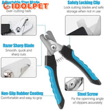 “Professional Pet Nail Clippers with Safety Guard – Stainless Steel Dog & Cat Grooming Scissors”