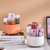 360° Rotating Makeup Organizer – Desktop Holder for Brushes, Lipstick & Jewelry