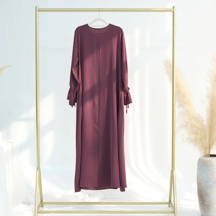 Muslim Women’s Modest Dress – Elegant Dubai Plain Abaya, Islamic Clothing, Loose Solid Turkey Robe