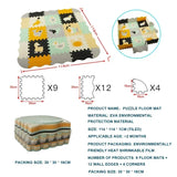 EVA Foam Baby Play Mat with Fence – Thick Puzzle Floor Mat for Kids & Toddlers