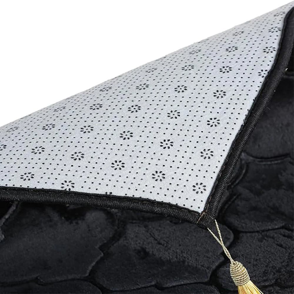 Thickened Printed Prayer Mat Plush with Tassel Flannel Prayer Mat