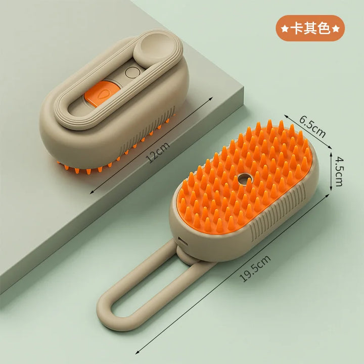 “3-in-1 Cat & Dog Steam Brush – Electric Spray Pet Grooming Comb for Hair Removal & Massage”