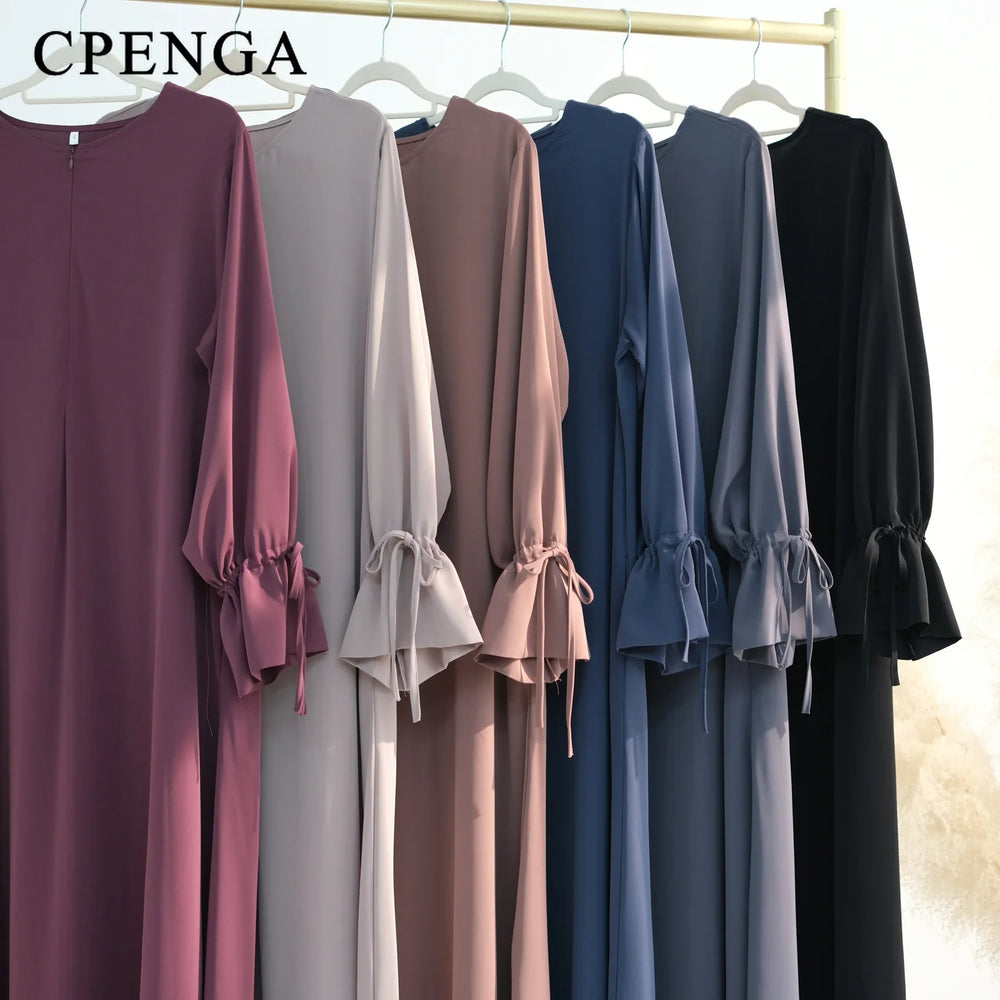 Muslim Women’s Modest Dress – Elegant Dubai Plain Abaya, Islamic Clothing, Loose Solid Turkey Robe