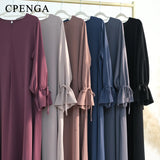 Muslim Women’s Modest Dress – Elegant Dubai Plain Abaya, Islamic Clothing, Loose Solid Turkey Robe