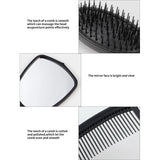 4-Pack Hair Comb & Brush Set with Mirror – Professional Styling & Massage Tool Kit