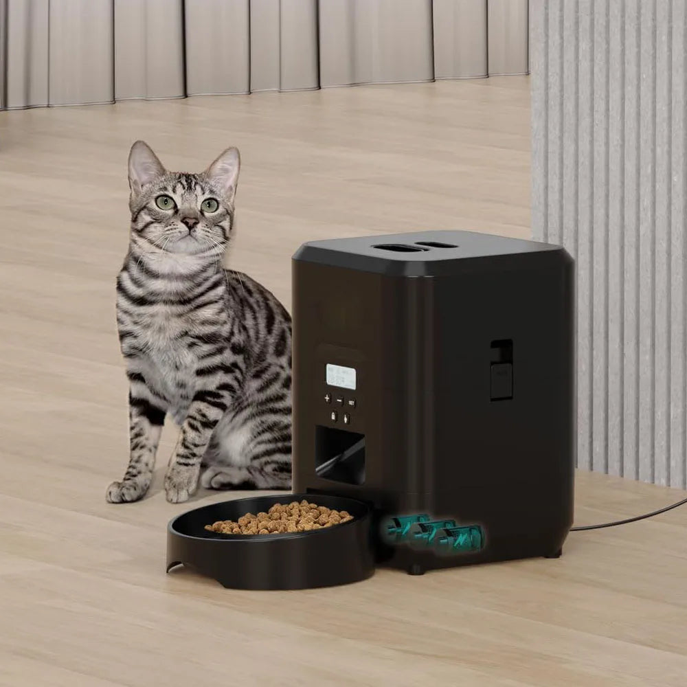"Smart Automatic Pet Feeder – Timed Cat & Dog Food Dispenser with Slow Feed Bowl"