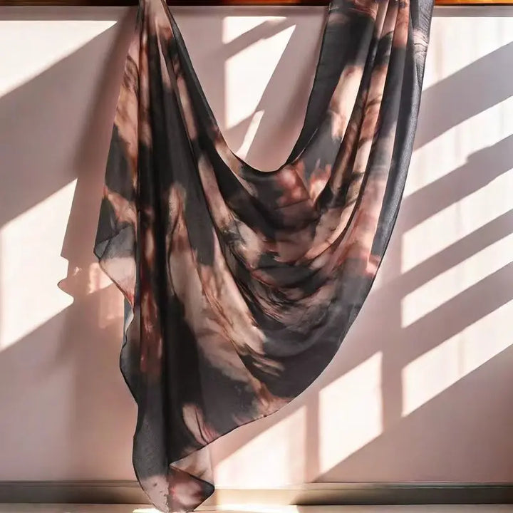Watercolour Floral Printed Modal Hijab – Lightweight, Breathable, Soft Cotton Rayon Viscose Shawl for Muslim Women